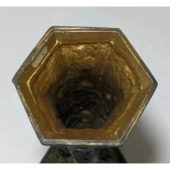 Antique Fine Dutch Silver Finish Vase JSW Repousse Windmills Sailboats Tapered - Picture 6 of 9